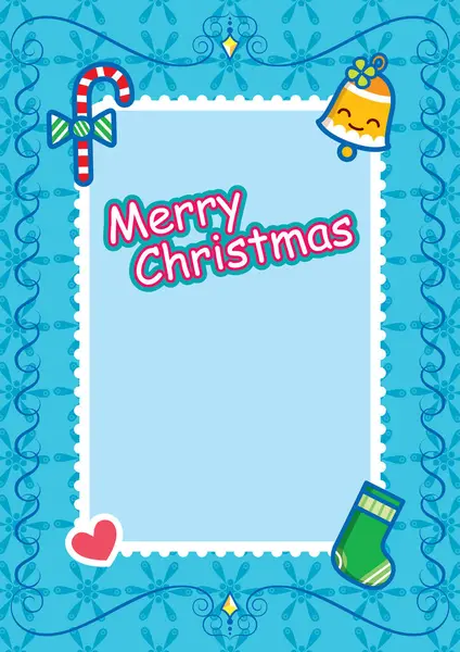 Christmas Greeting Cute Cartoon Characters — Stock Vector