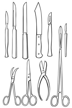 vektör simgelerini ve dikiş araçlarını ayarla 