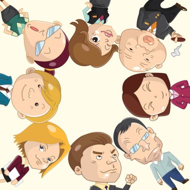 Çizgi film karakterleri, iş adamları daire içinde