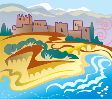 Tepedeki güzel şato.