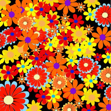 Çiçek elementleriyle festival arka planının vektör illüstrasyonu