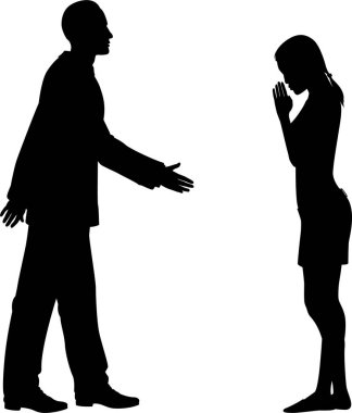 Bir çiftin vektör illüstrasyonu