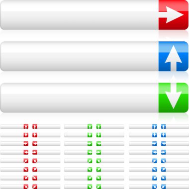 vector illustration of set of buttons.