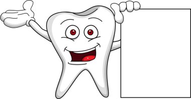 Boş vektör illüstrasyonlu diş