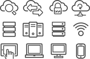 bulut hesaplama simgeleri ayarlandı