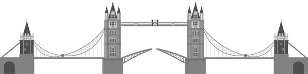 Londýn Most Ilustrace Bílém Pozadí — Stockový vektor