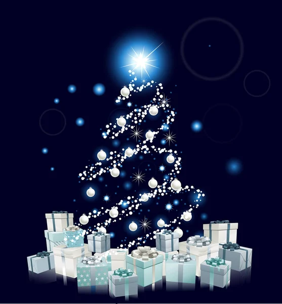 Christmas Tree Gifts — Stock Vector