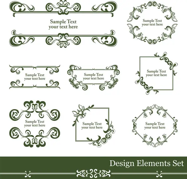 Vector Set Design Elements — Stock Vector