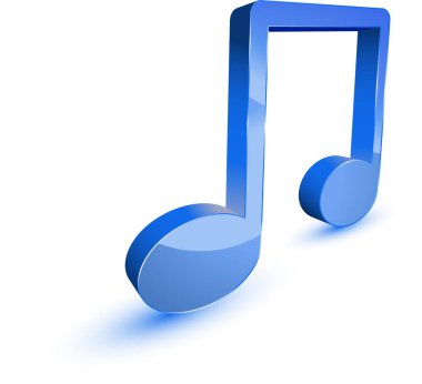 müzik notası 3d illüstrasyon