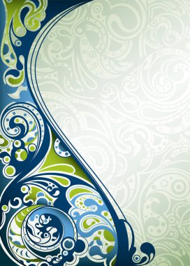 Çiçek elementleriyle arka planın vektör illüstrasyonu