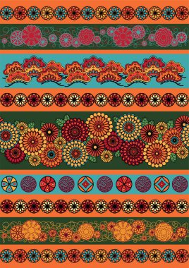 Çiçek elementleriyle arka planın vektör illüstrasyonu