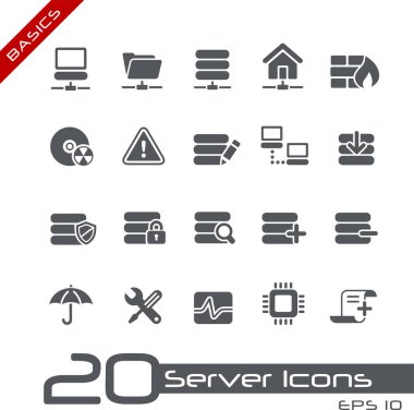 ağ simgeleri dizisi.