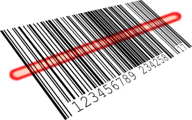 Beyaz arkaplanda barkod