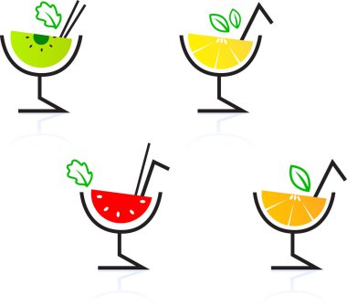 Taze meyvelerin vektör çizimi