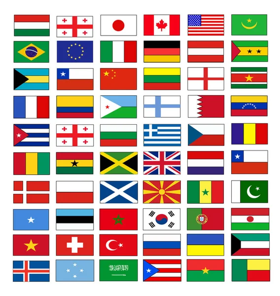 世界の国旗 — ストックベクタ