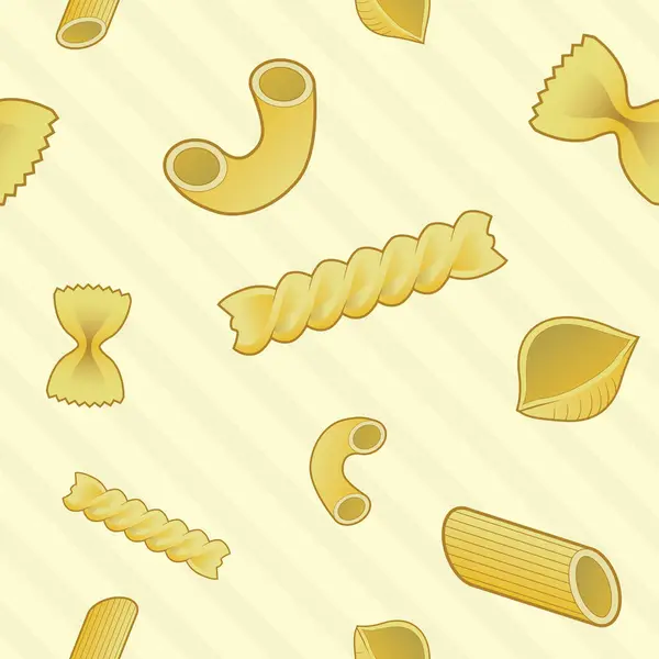 Pasta Seamless Pattern Background — Stock Vector