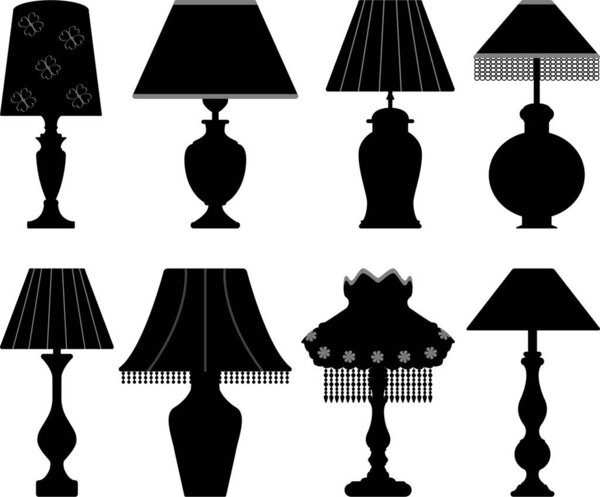 Векторный набор ламп
