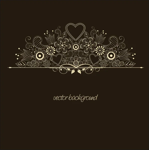 Vector Illustration Background Floral Elements — Stock Vector