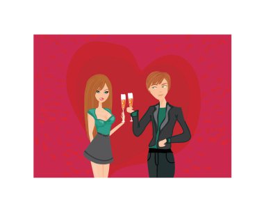 Sevgililer Günü 'nü kutlayan mutlu çift..