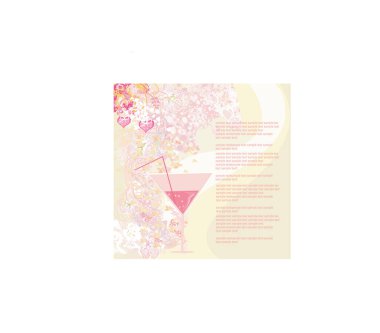 Bir martini bardağının vektör çizimi