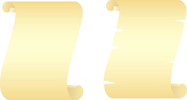 Kağıt parşömenlerinin vektör çizimi