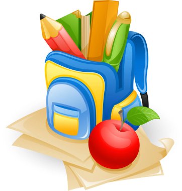 Okul çantasının çizimi