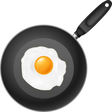 Yumurtalı tava, vektör çizimi