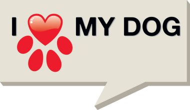 Köpeğimin konuşma baloncuğunu seviyorum.