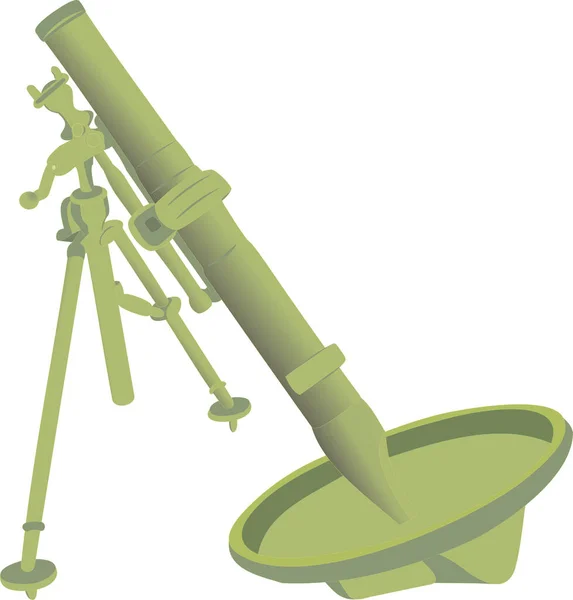 Telescope White Background Illustration — Stock Vector