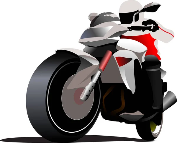 Motociclista Fundo Branco Ilustração — Vetor de Stock