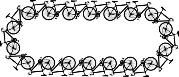 ホワイトバックの自転車フレーム — ストックベクタ