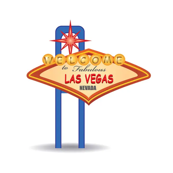 Benvenuto Las Vegas Segno Illustrazione — Vettoriale Stock