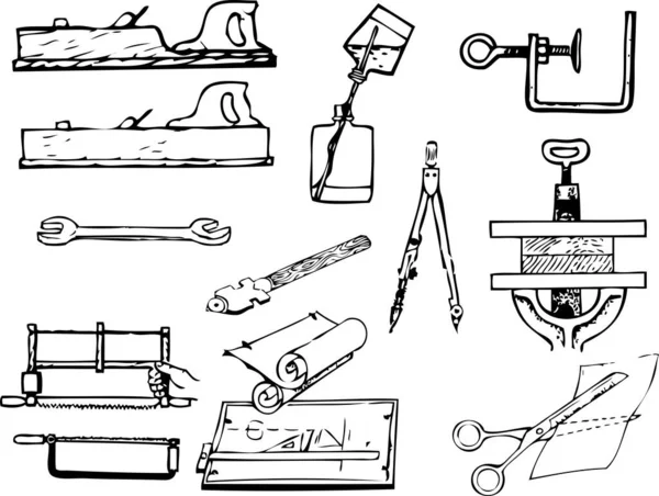 Инструменты Различных Работ Мастерской — стоковый вектор