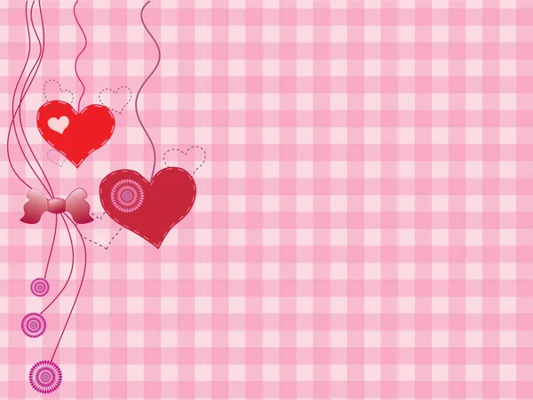 Hearts Pink Valentine Background — Stock Vector