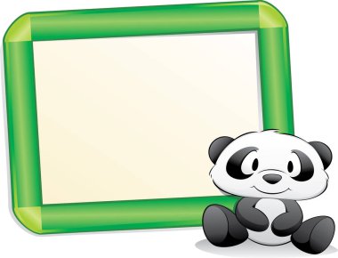 Çizgi film pandasıyla boş kare