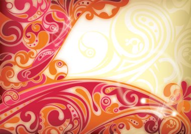 Çiçekli elementlerle arka planın web illüstrasyonu