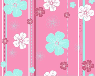 Çiçekli elementlerle arka planın web illüstrasyonu