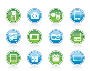 Web ve kullanıcı arayüzü için elektronik vektör simgeleri