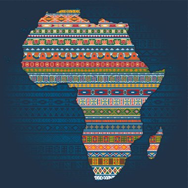 Afrika haritası. Afrika kıtası