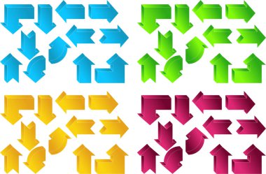 vektör renk okları kümesi