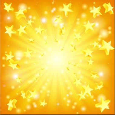 Parlayan ışıkla parlayan yıldızlar.