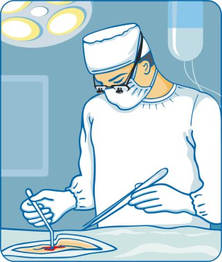 Şırıngalı bir doktorun vektör çizimi