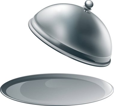 yuvarlak metal kapaklı boş tabak