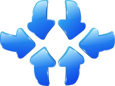 3d mavi oklar çizimi