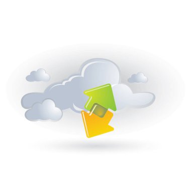 Oklu bulutun illüstrasyonu