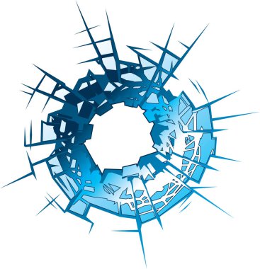 Beyaz arka planda mavi dairesel nesnenin 3 boyutlu görüntüsü.