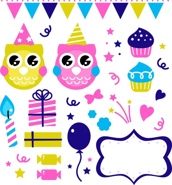 Seamless Pattern Birthday Party — Stock Vector