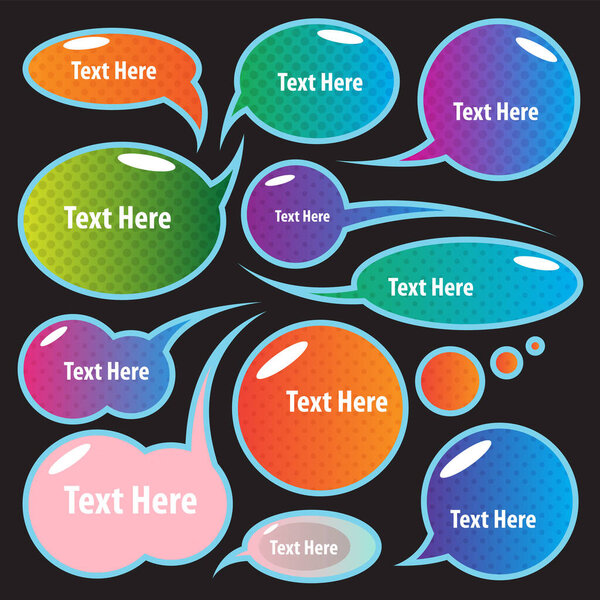 colorful bubbles on a black background