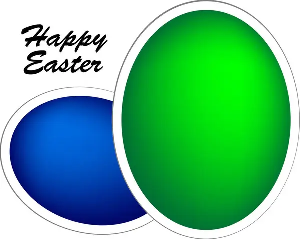 Happy Easter Card Easter Eggs — Stock Vector
