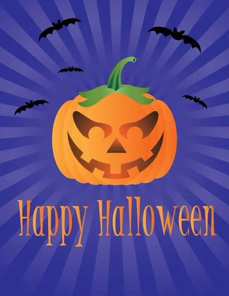 Halloween Card Pumpkins — Stock Vector